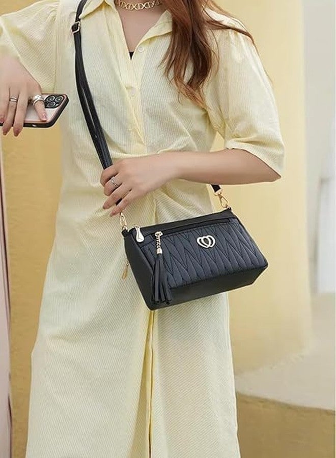 JOFIX Black Sling Bags for Women Latest with with a Chic Tassel Charm - Image 2